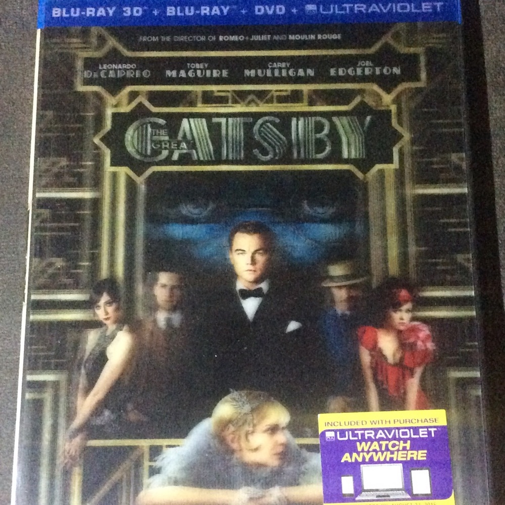 Gatsby 3D Blu Ray DVD